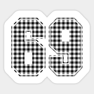 Plaid Number - 69 - Dark Sticker